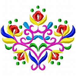 Flowers And Tree Embroidery Design 1